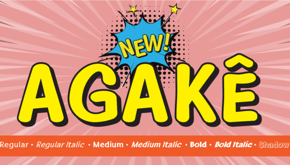 Agake Font: A Comic-Style Display Typeface for Small Business Branding