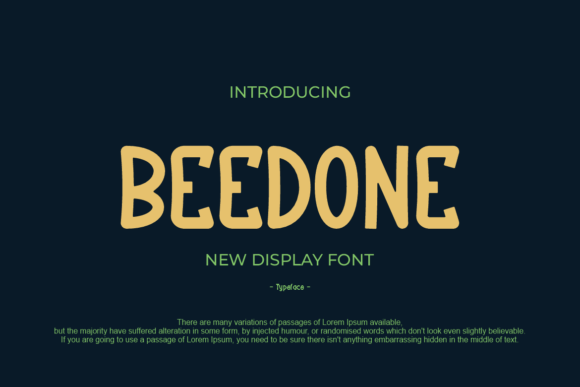 Beedone Font: A Sweet & Playful Display Typeface for Creative Brands
