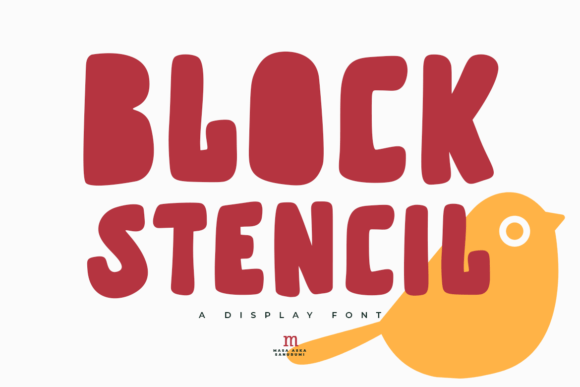 Block Stencil Font: Playful Display Type for Greeting Cards and Headlines