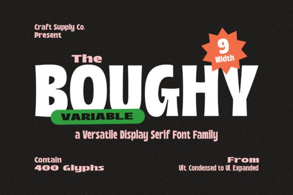 Boughy Display Font for Modern Brand Identity