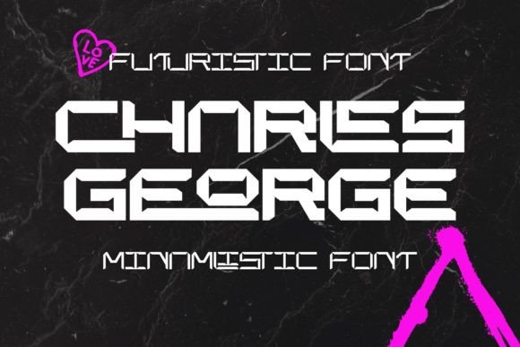 Charles George: A Futuristic Display Font for Cyberpunk Branding