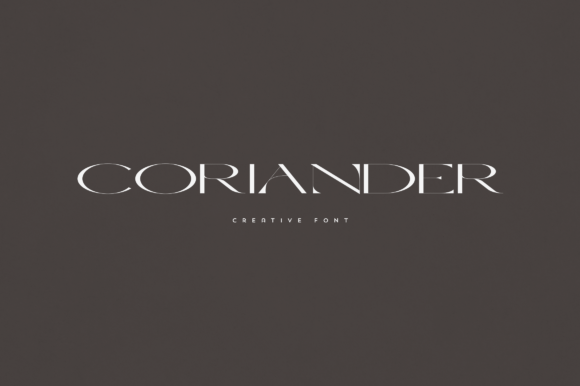Coriander Font: Elegant Display Typeface for Distinctive Branding