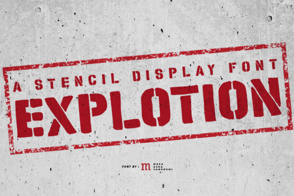 Explotion Font: A Stencil Display Font That Makes Your Brand Stand Out