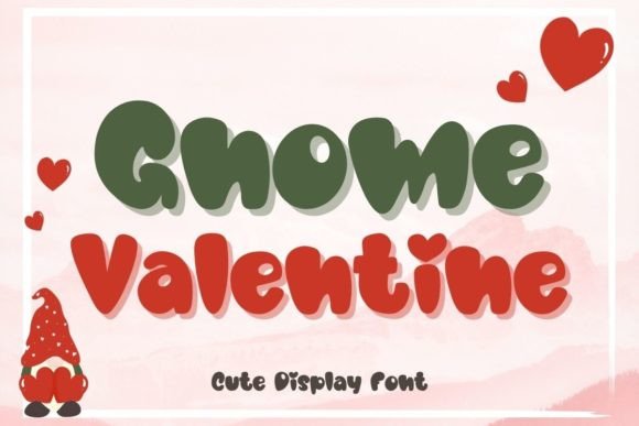 Gnome Valentine Font for Handmade Makers