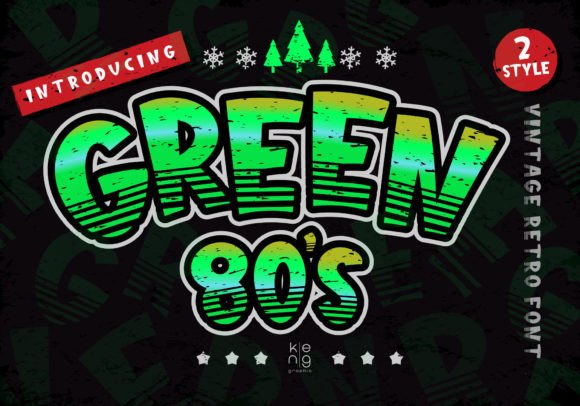 Green 80 s Font: Vintage Display Font for Memorable Branding