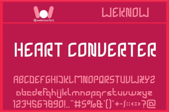 Heart Converter: A Techno-Themed Display Font for Bold Branding