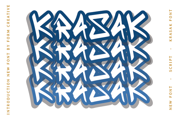 Krasak Display Font for Bold Brand Visuals