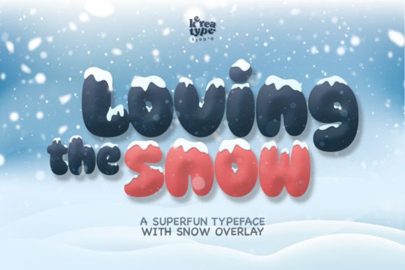 Loving Snow Font for Winter Holiday Branding