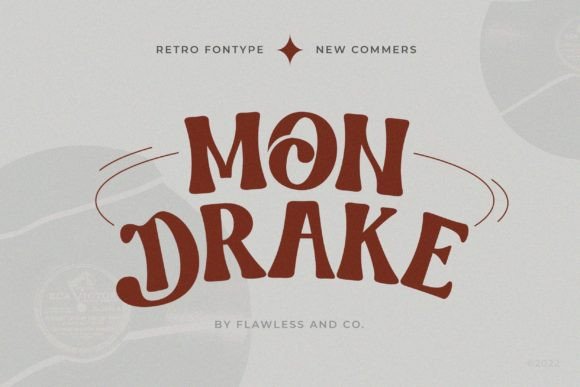 Mondrake: A Serif Retro Display Font for Boho Editorial Design