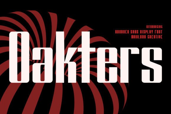 Oakters: A Tech Display Font for Bold Digital Branding
