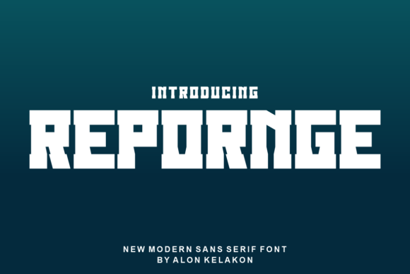 Repornge: A Bold Display Font for Modern Branding