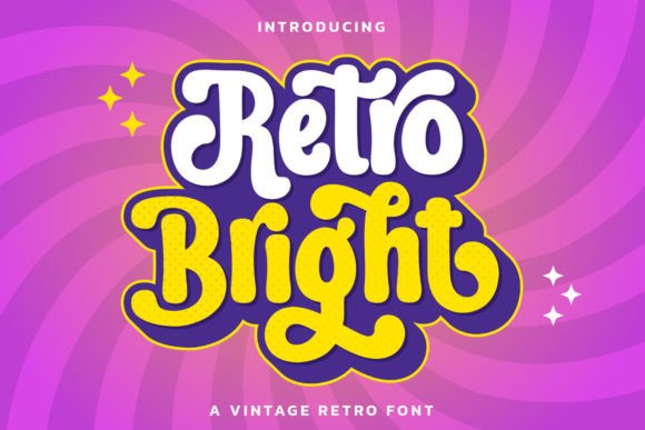 Retro Bright: A Retro Script Display Font for Editorial Charm
