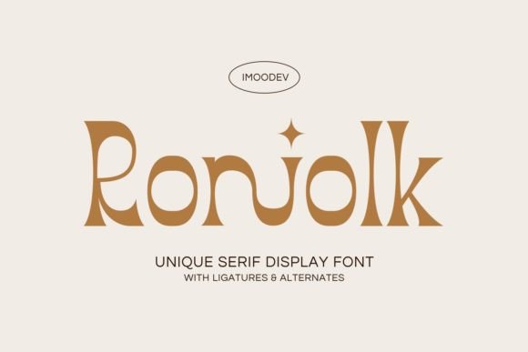 Roniolk: A Modern Chic Display Font for Digital Designers