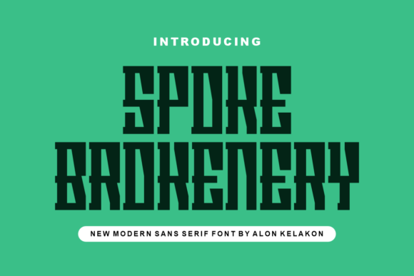 Spoke Brokenery: A Contemporary Display Font for Digital Design