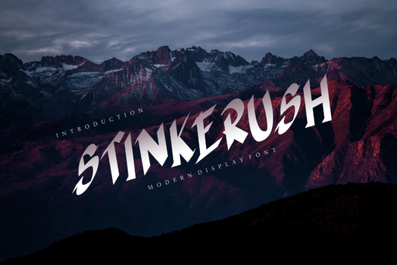 Stinkerush: A Cool Modern Brush Display Font for Creative Branding