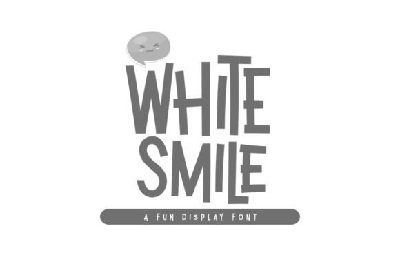White Smile Display Font for Playful Editorial Design